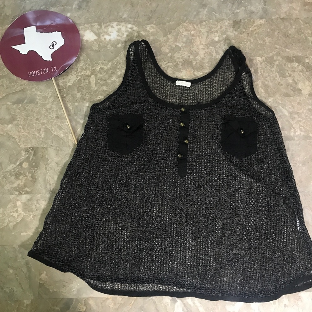 Black "fishnet" shirt / cover up
